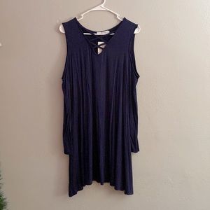 NWT. Cold-shoulder mini dress